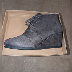 Marco Republic Wedge Charcoal Gray Boots / Bootie Size 11